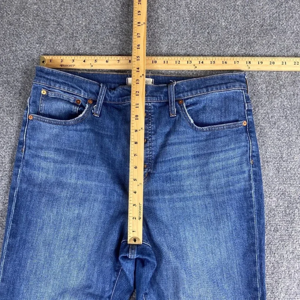 Madewell Jeans Womens 32 Perfect Vintage Crop High Waist Button Fly Medium Wash - Picture 8 of 10
